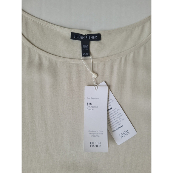 Eileen Fisher Tops - Eileen Fisher Sand Silk Sleevless Georgette Crepe Size XS $218
